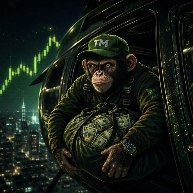 Trade Monkey helicopter scene